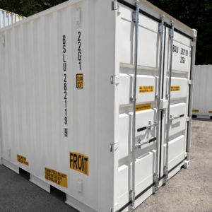 10′ x 8′ x 8.5′ Tall New One Trip Shipping / Storage Container – Wind and Watertight – White
