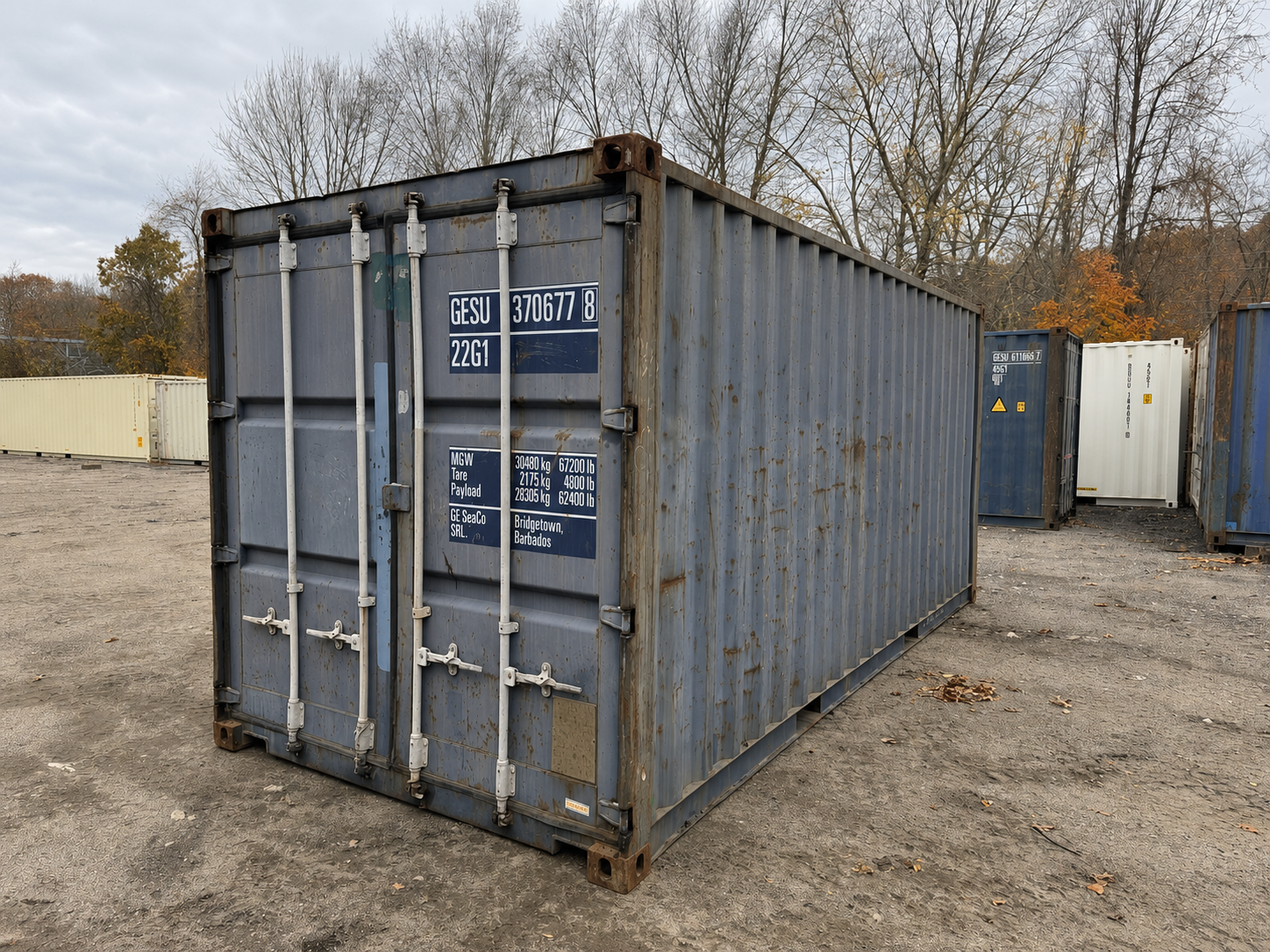 20′ x 8′ x 8.5′ Tall – Used Shipping / Storage Container – Wind & Watertight – BLUE - Image 3