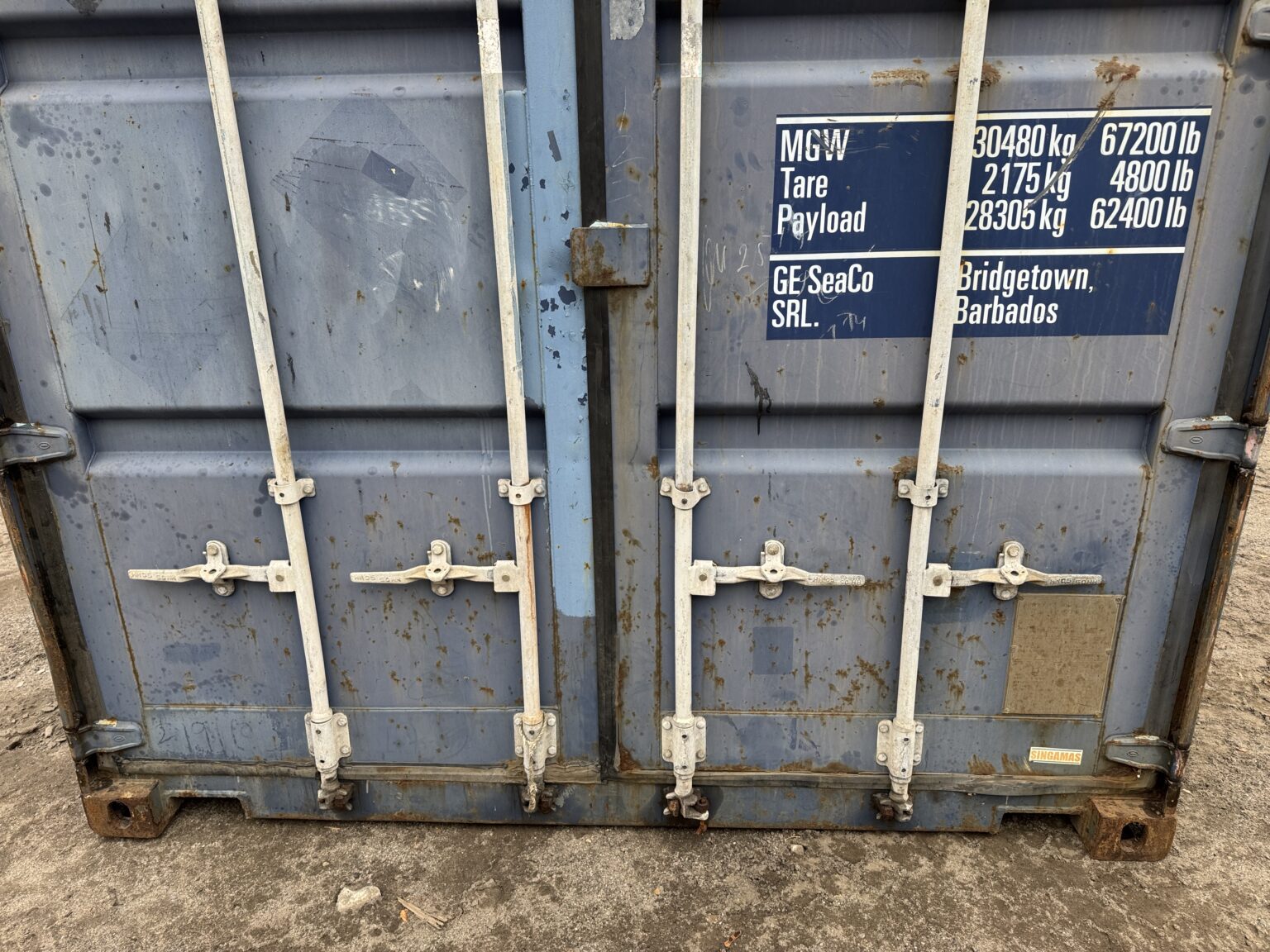 20′ x 8′ x 8.5′ Tall – Used Shipping / Storage Container – Wind & Watertight – BLUE - Image 7