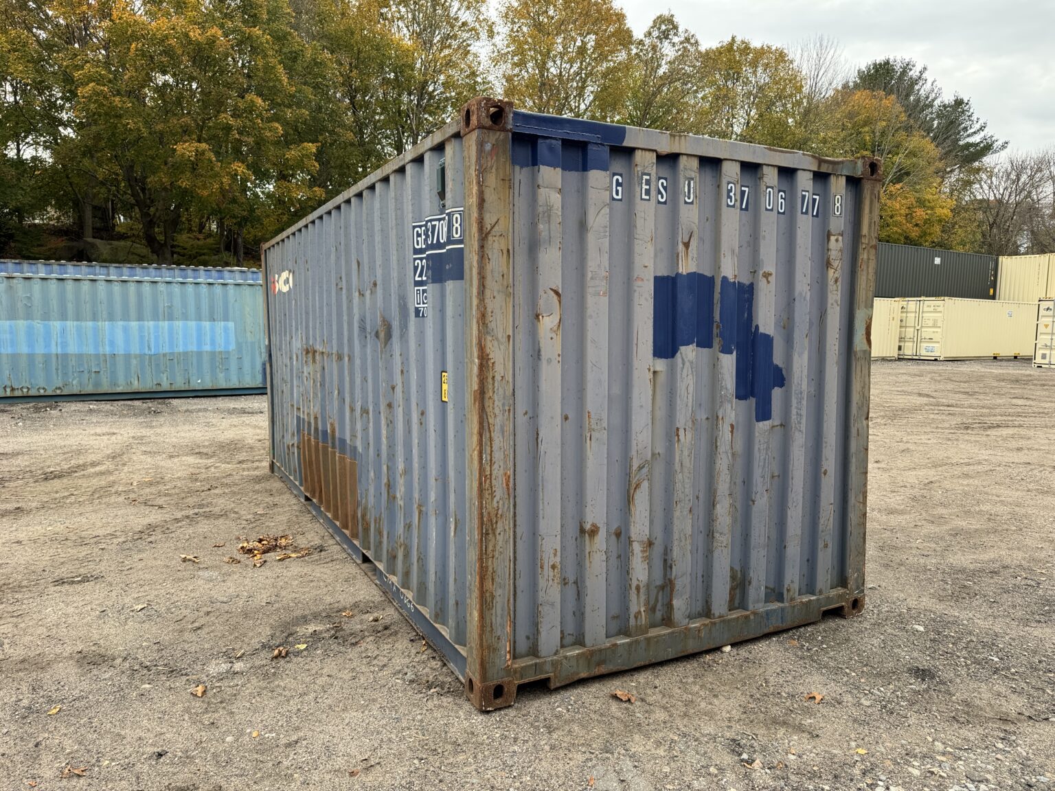 20′ x 8′ x 8.5′ Tall – Used Shipping / Storage Container – Wind & Watertight – BLUE - Image 8