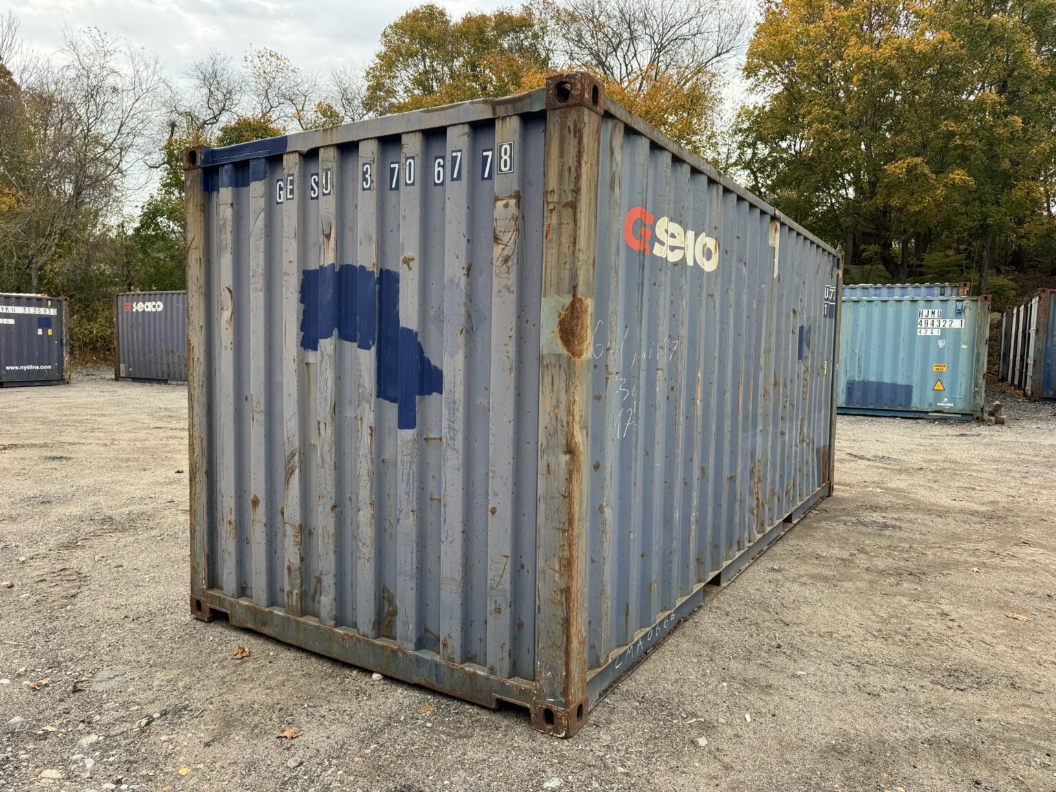 20′ x 8′ x 8.5′ Tall – Used Shipping / Storage Container – Wind & Watertight – BLUE - Image 10