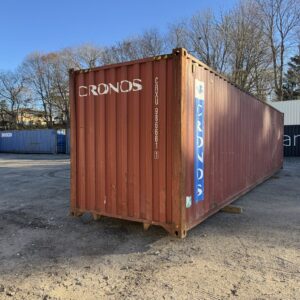 40′ x 8′ x 9.5′ Tall –Used *High Cube* Shipping / Storage Container-Wnd and Watertight – RED