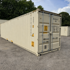 40′ x 8′ x 9.5′ Tall –New *High Cube*Shipping/Storage Container – Wind and Watertight-BEIGE